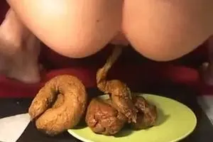 Very beautiful girl sexy scat on the platethumb img